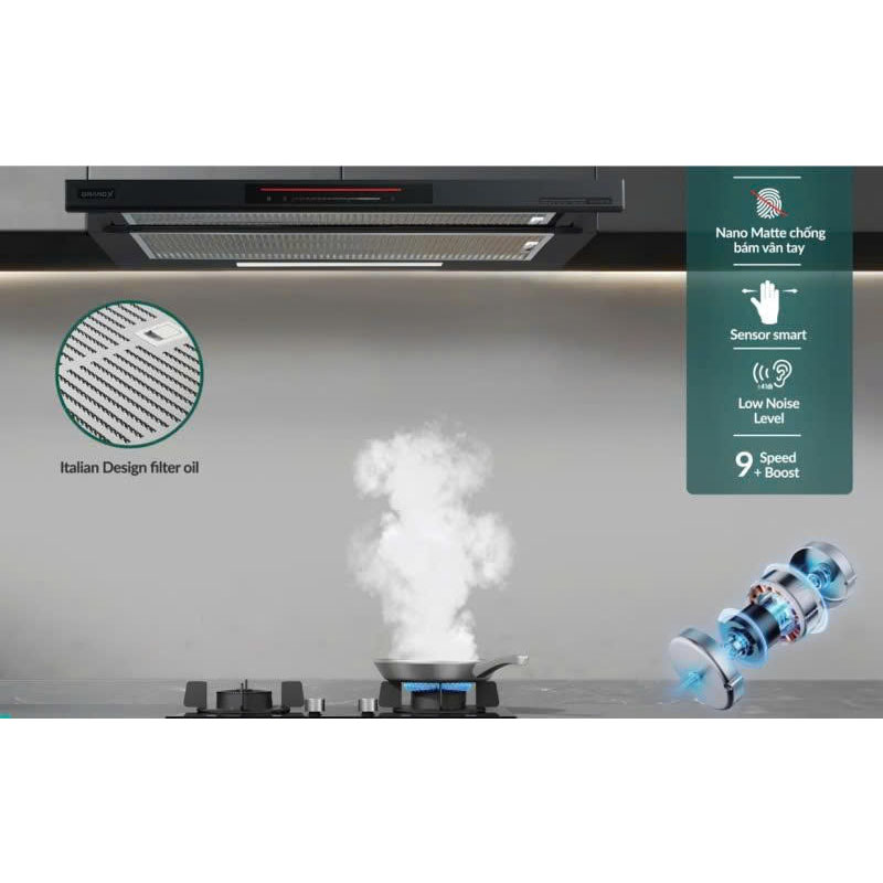 Động cơ Smart Inverter BLDC 50W tiết kiệm điện, vận hành êm ái của GrandX GX H70F72B