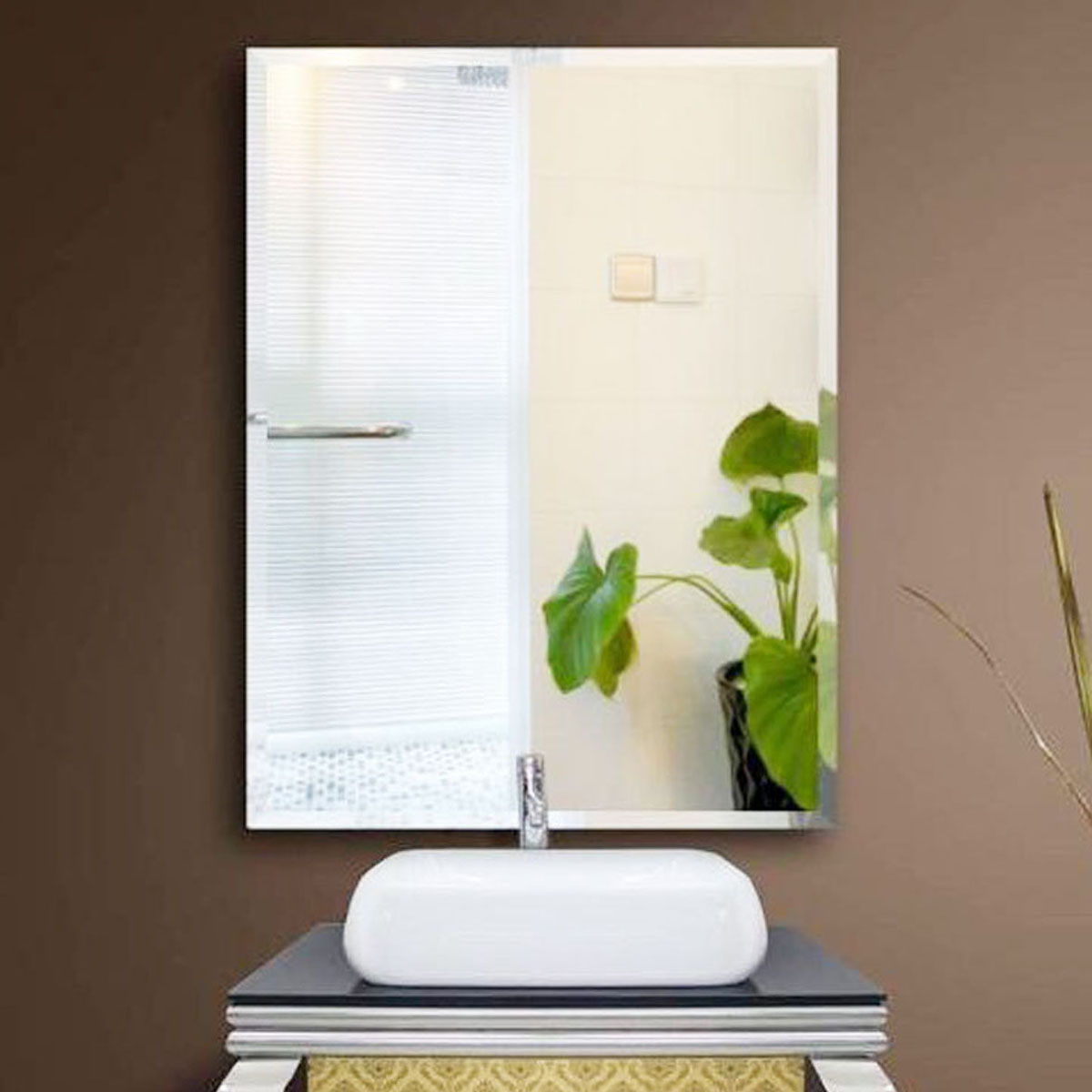 Gương tráng bạc cao cấp 500x700mm, phản chiếu rõ nét, chống ố mốc.