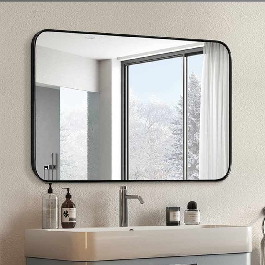 Gương soi viền đen phòng tắm RG356 – Công nghệ chống mờ sương
