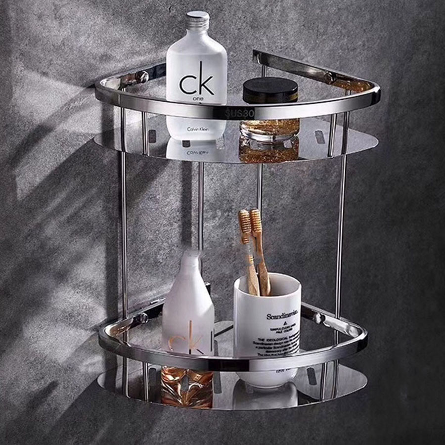 Kệ góc inox phòng tắm SKL16 – Tối ưu không gian, chống nước, dễ dàng lắp đặt
