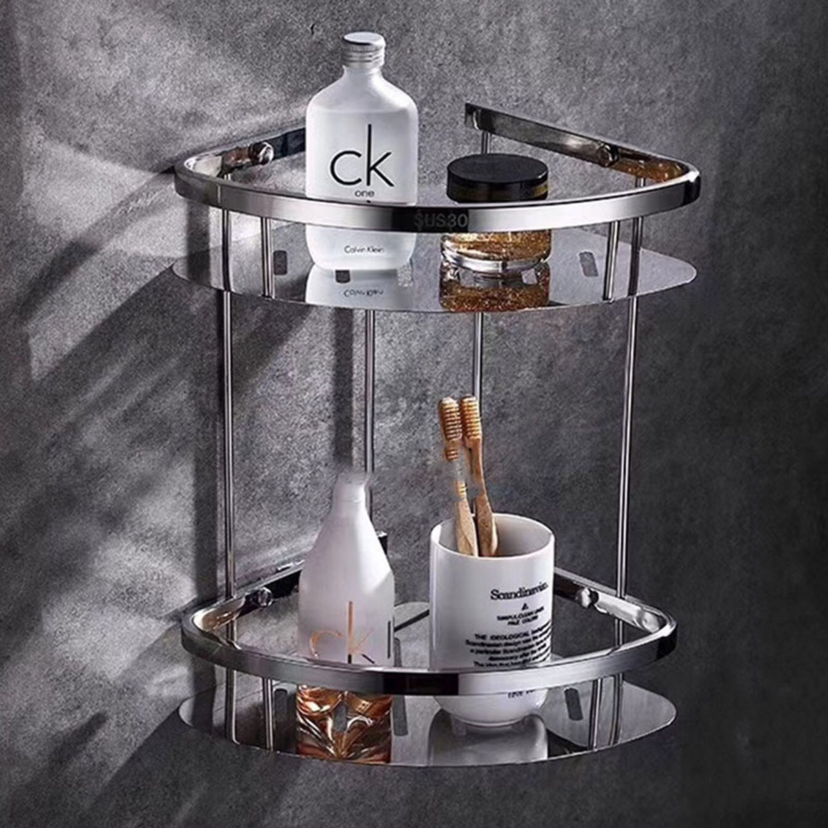 Kệ góc inox để dầu gội – Thiết kế tối ưu không gian, bền đẹp theo thời gian