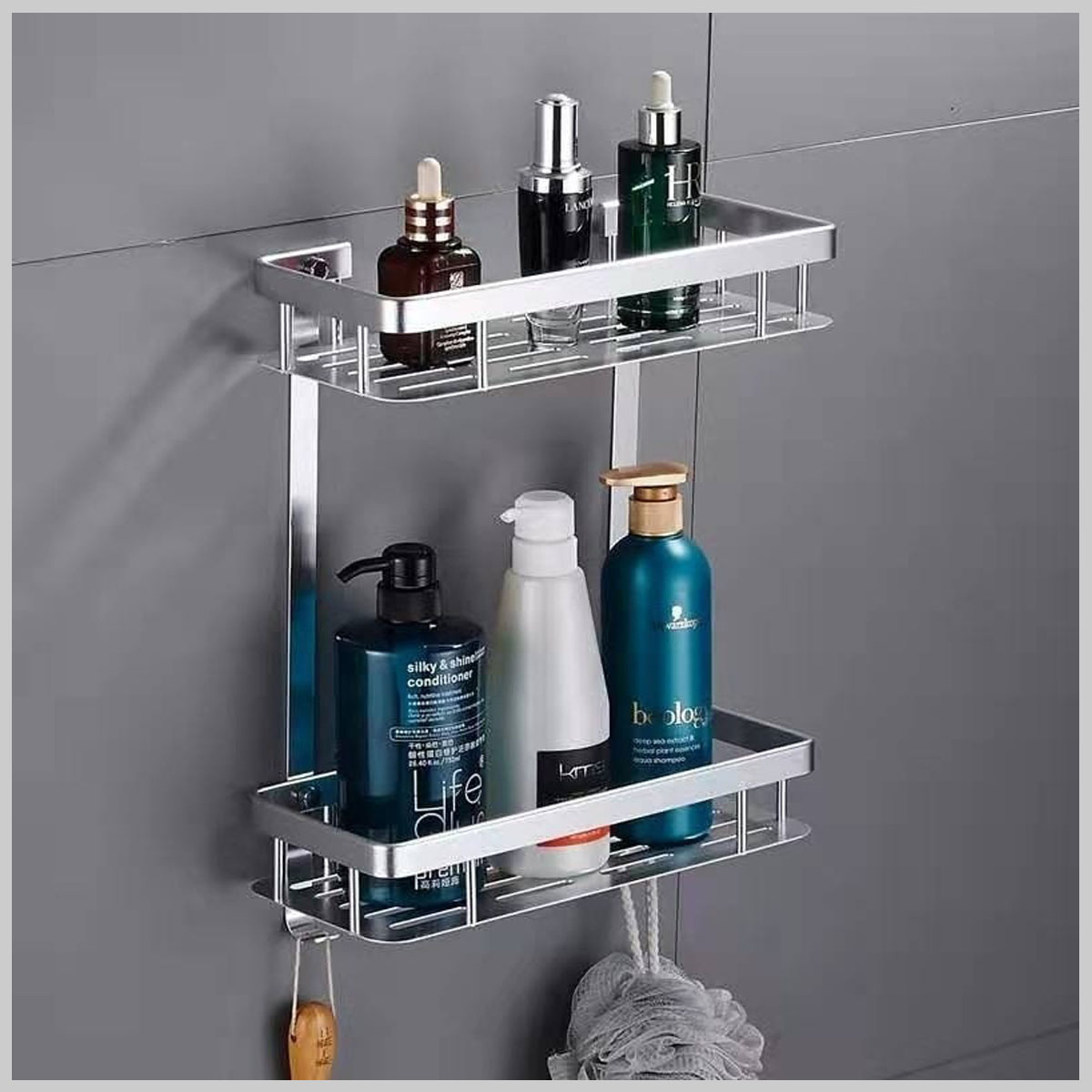 Kệ thẳng inox treo tường, thiết kế sang trọng, tiết kiệm diện tích