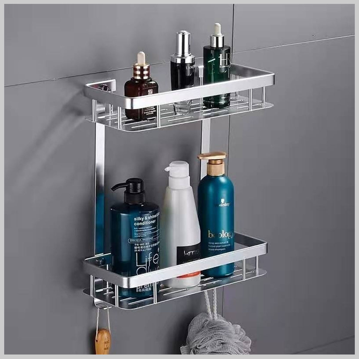 Kệ thẳng inox treo tường phòng tắm TD32, tiết kiệm không gian, chống gỉ 🔟