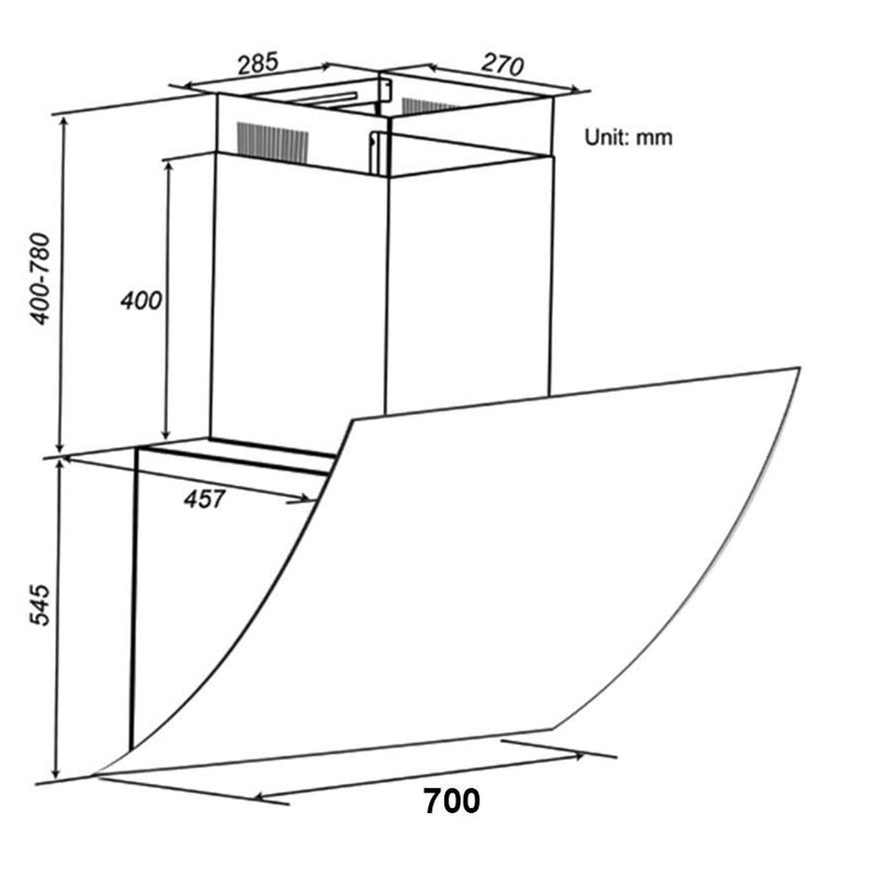 Thông số kỹ thuật Máy hút mùi Sevilla SV-70K4