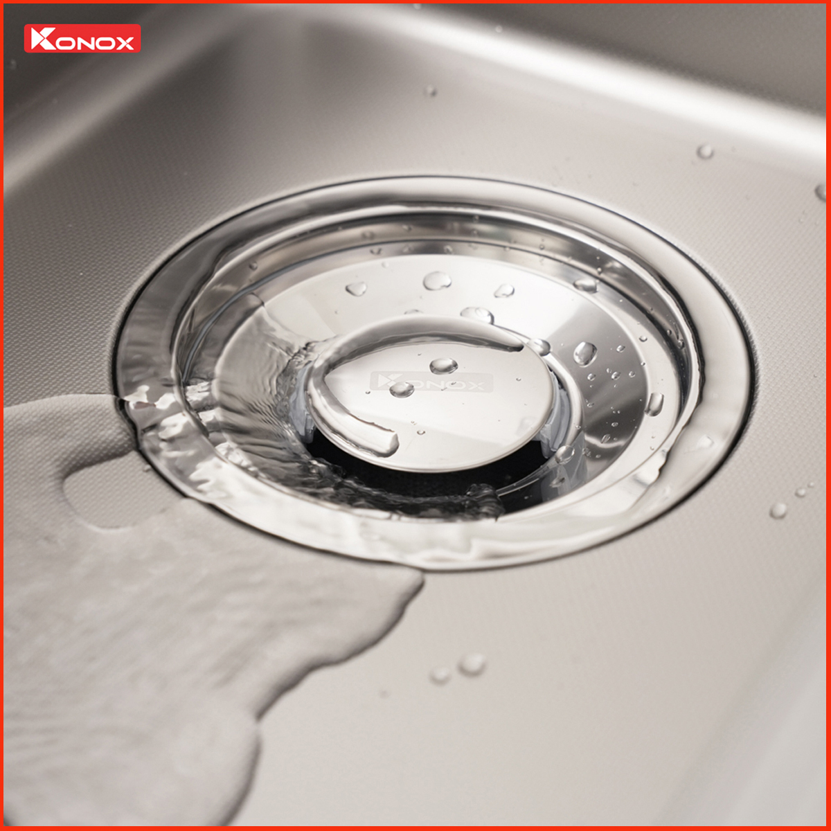 Hệ thống thoát nước Siphon chữ N trên chậu rửa Konox KN8048TS
