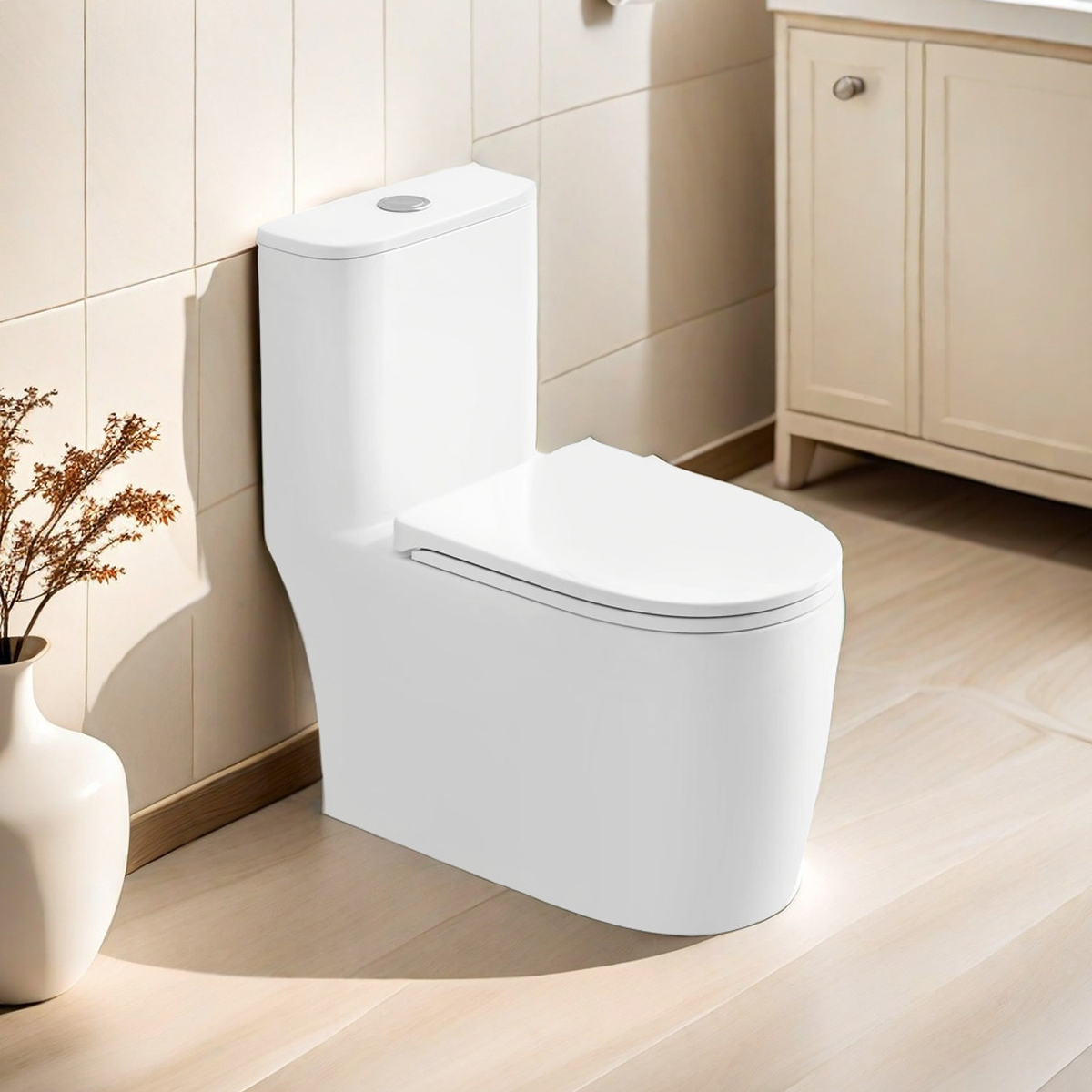 Lắp đặt bồn cầu LK156 trong phòng tắm hiện đại, sang trọng