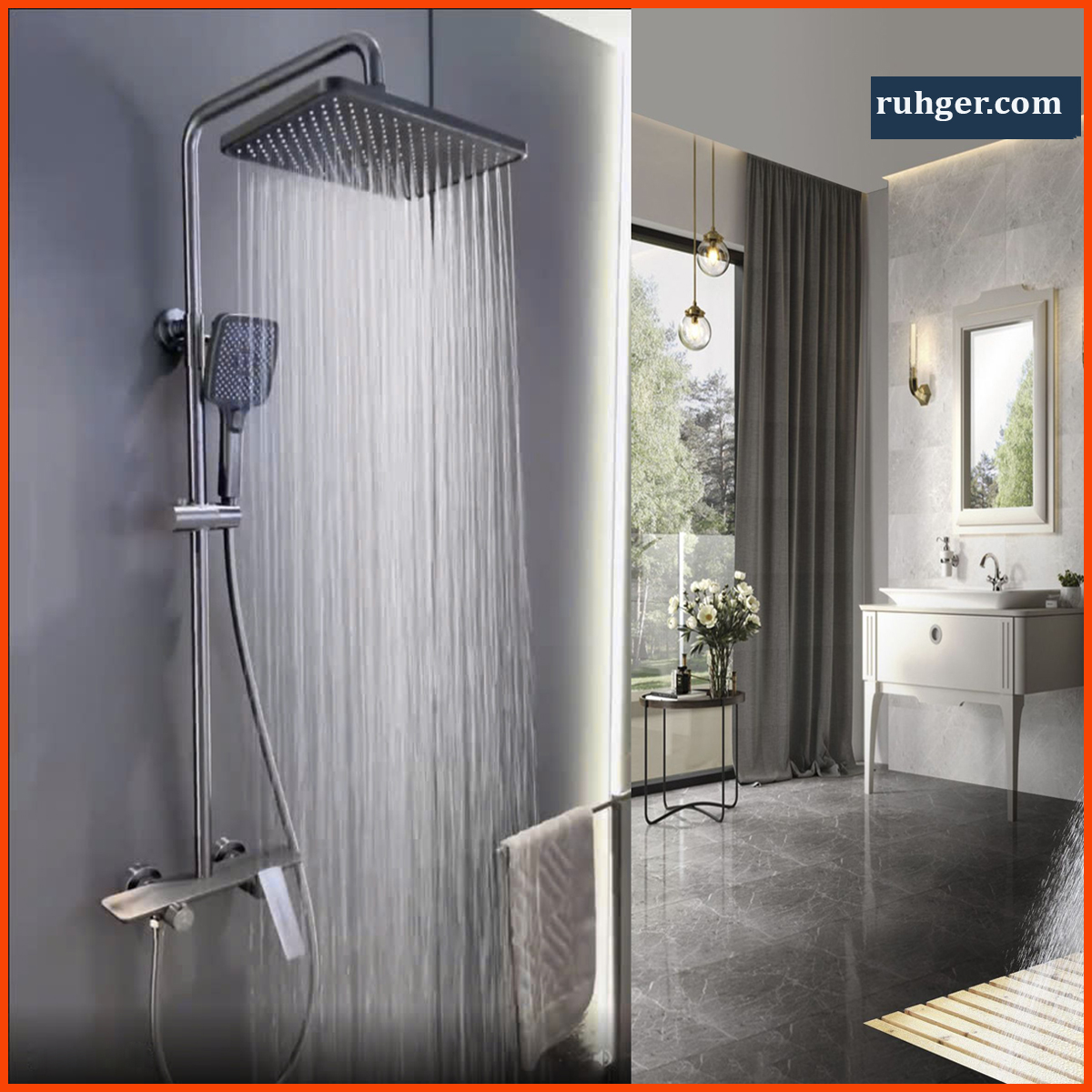 Lắp đặt thực tế vòi sen SC-88 trong không gian phòng tắm hiện đại