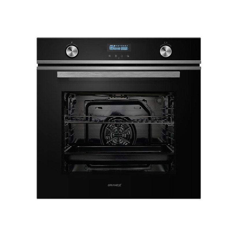 Lò nướng GrandX GX75V8 mặt kính đen sang trọng, thiết kế hiện đại