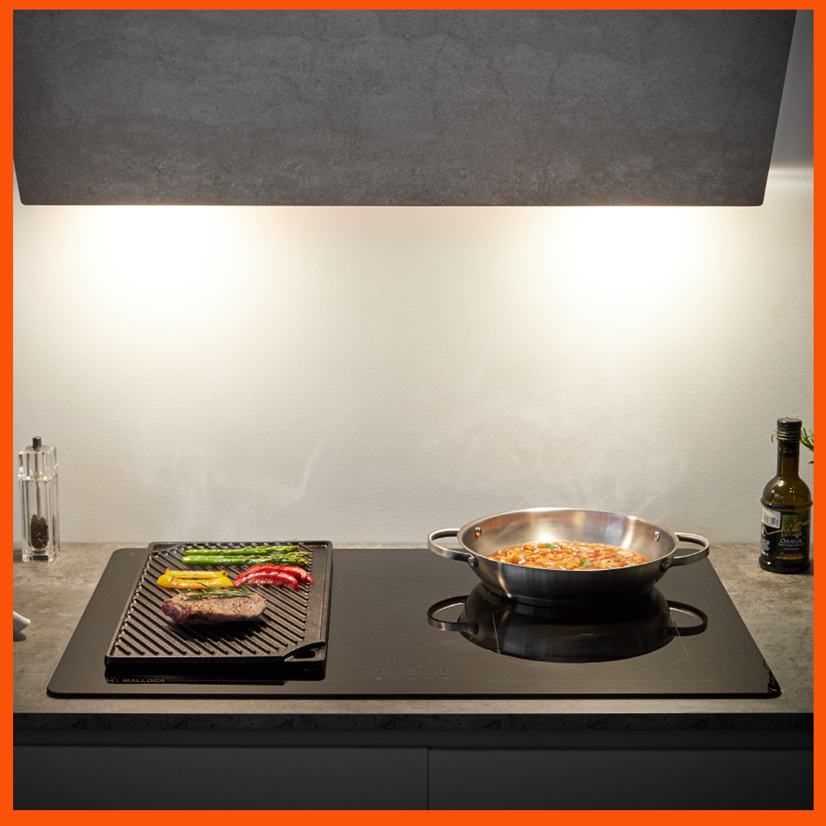 Mặt kính Schott Ceran màu đen sang trọng của bếp từ MI-784 ITG