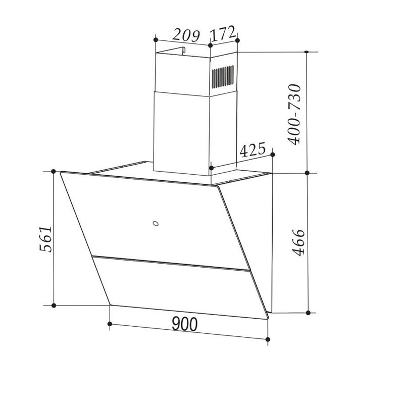 Thông Số Kỹ Thuật Máy hút mùi Bauer BC 90ES