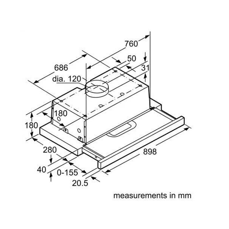 Thông Số Kỹ Thuật Máy hút mùi Bosch DFT93AC50