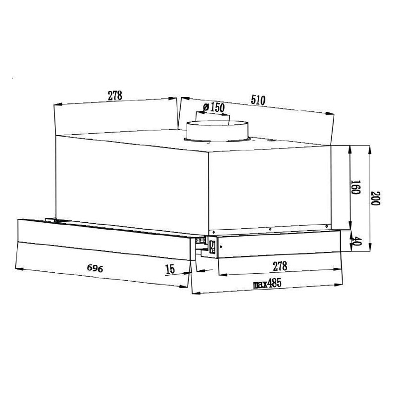 Thông số kỹ thuật Máy Hút Mùi Âm Tủ Canzy CZ 70WRH
