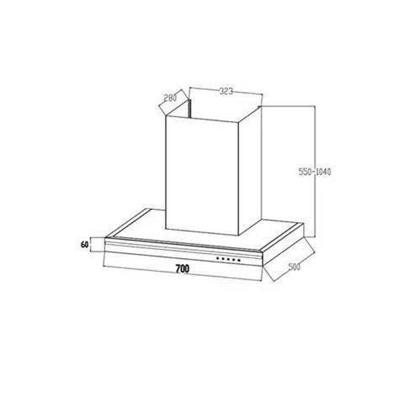 Thông số kỹ thuật máy hút mùi Canzy CZ HE90BK
