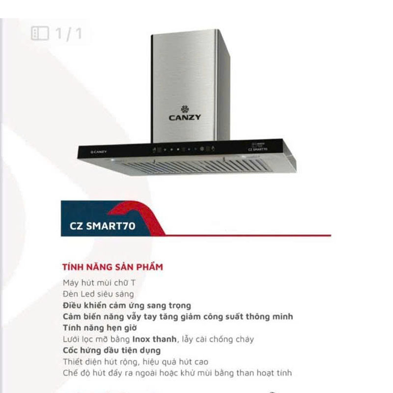 Hệ thống đèn LED chiếu sáng tiết kiệm điện, hỗ trợ nấu ăn tiện lợi – Canzy Smart 70