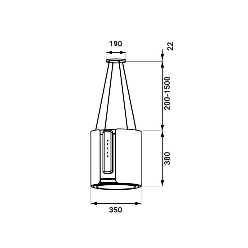 Máy hút mùi Kaff KF-IS0935YL thông số kỹ thuật