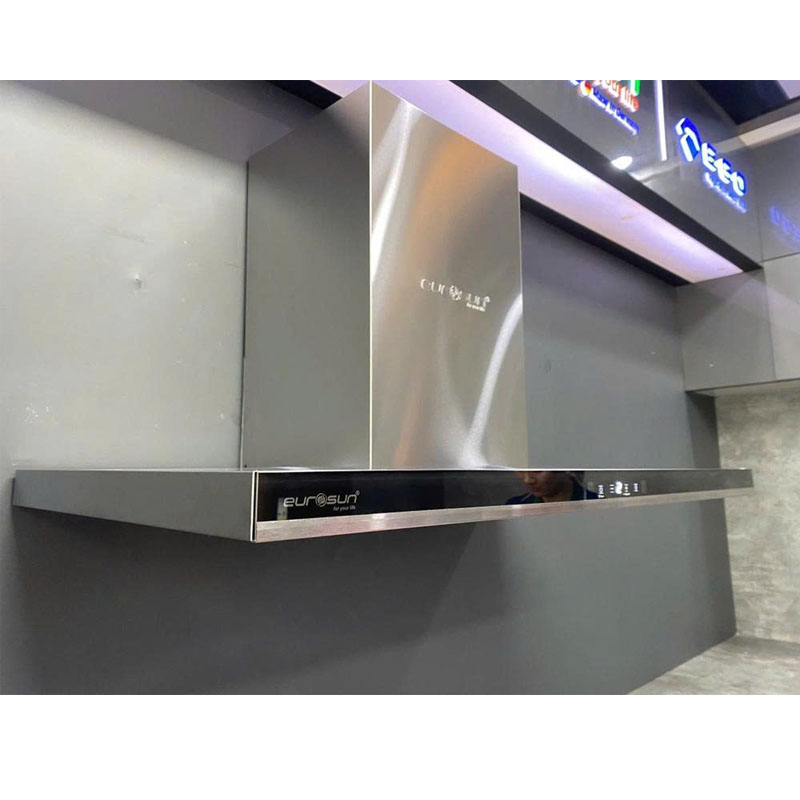 Hệ thống hút xả kép và ống thoát D150mm của máy hút mùi Eurosun EH-90AF71