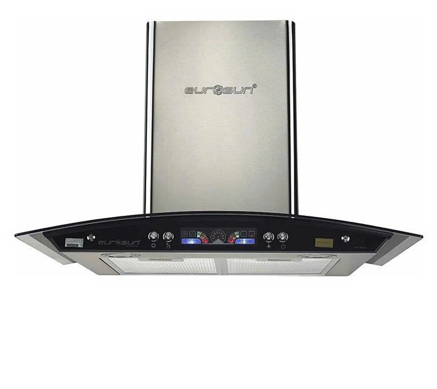 Máy hút mùi Eurosun EH-90K06 – Thiết kế kính cong sang trọng, phù hợp mọi không gian bếp