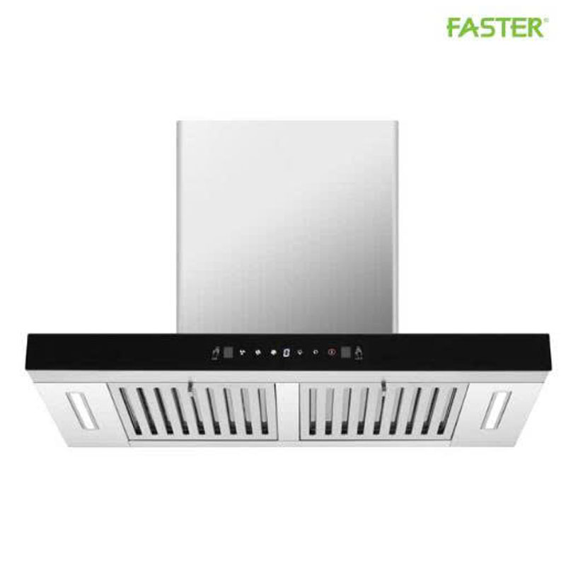 Máy hút mùi Faster FS 35TS Autoclean – thiết kế chữ T gắn tường, sang trọng, hiện đại.