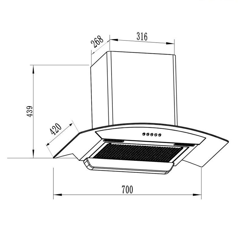 Thông Số Kỹ Thuật Máy hút mùi Faster FS CH370B