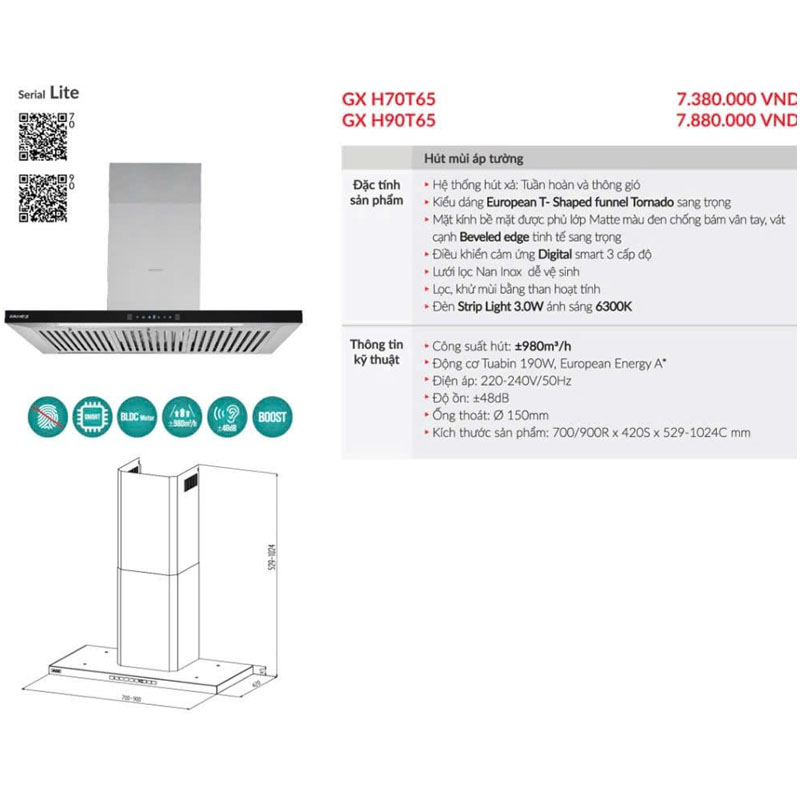 Thông Số Kỹ Thuật GrandX GX H70T65