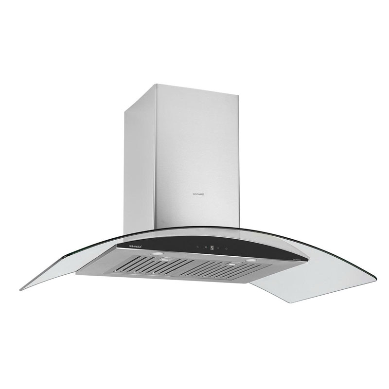Máy hút mùi GrandX GX H90C55 – thiết kế kính cong châu Âu sang trọng