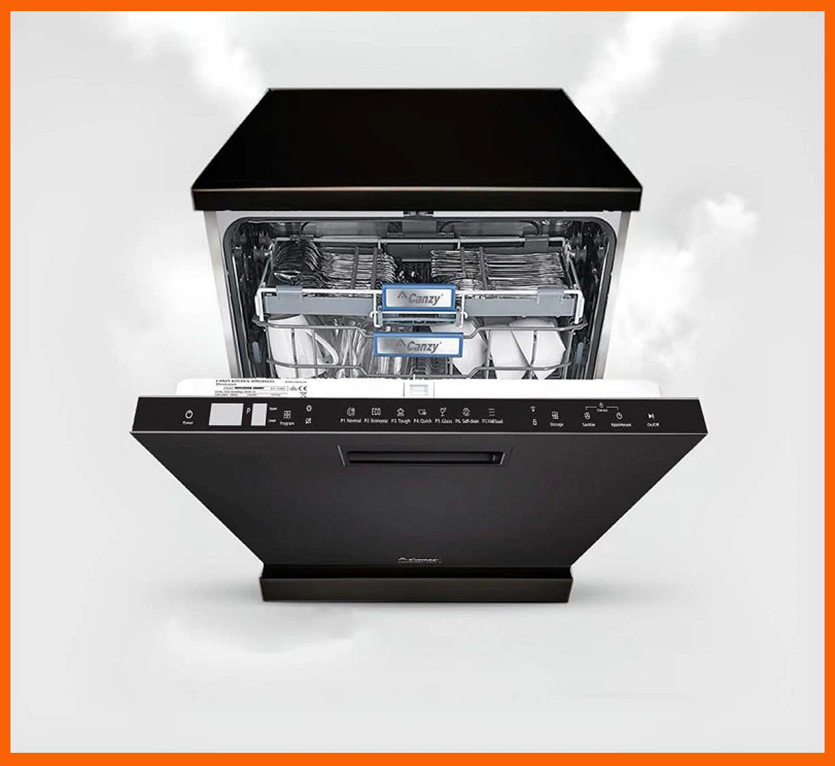 Mặt trước bảng điều khiển cảm ứng máy rửa bát Canzy CZ-DSW809EU