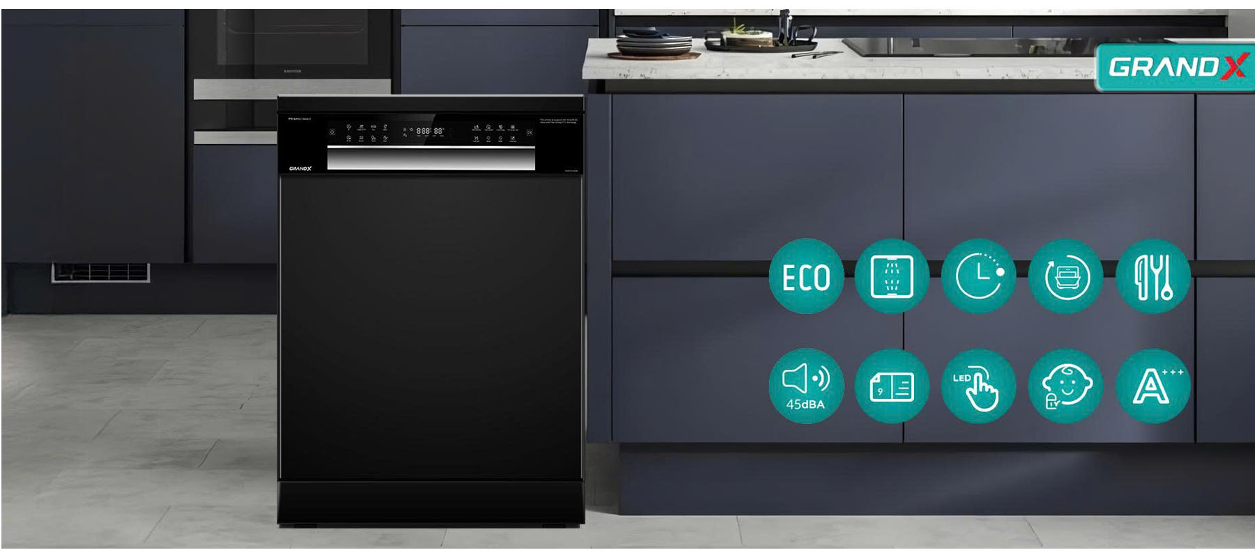 Công nghệ VarioSpeed Plus trên máy rửa bát GrandX SMS7GX86B