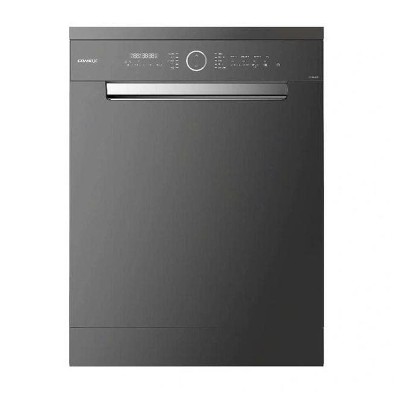 Máy rửa bát GrandX SMS8GX89G mặt trước sang trọng, thiết kế xám Titan