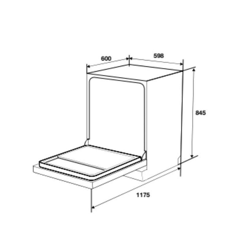 Thông số kỹ thuật chi tiết máy rửa bát Hafele HDW-F6052G 535.29.652 chính hãng
