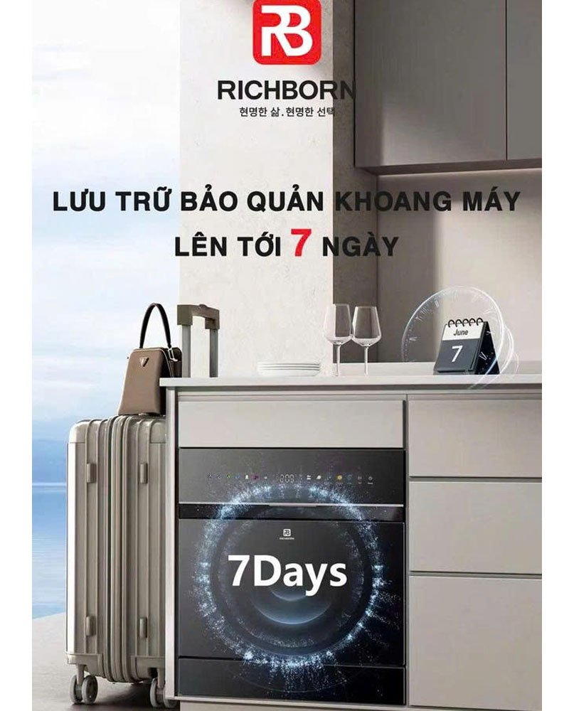 Tính năng diệt khuẩn UV 99,99% trên máy rửa bát RICHBORN RDG6063-S8 Ultra