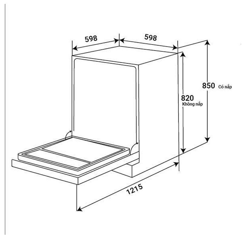 Thông Số Kỹ Thuật Máy Rửa Chén KAFF CARYA1FXS