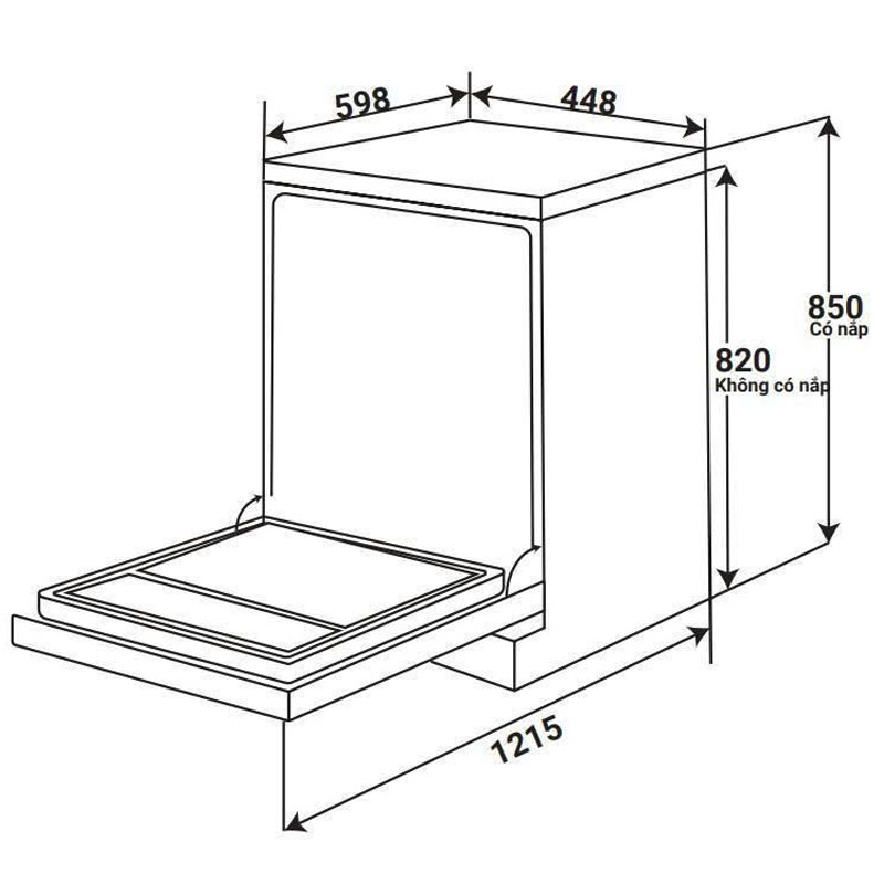Máy rửa chén KAFF KF-W45A1A401J thông số kỹ thuật