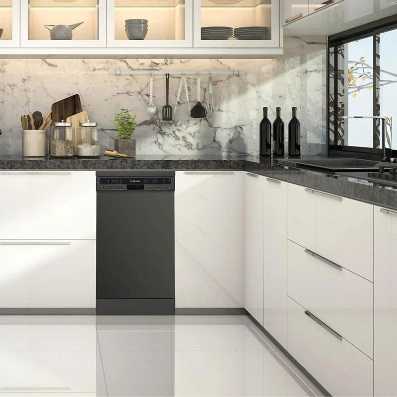 Máy rửa chén malloca mdw10-bs08fs với 8 chương trình rửa linh hoạt