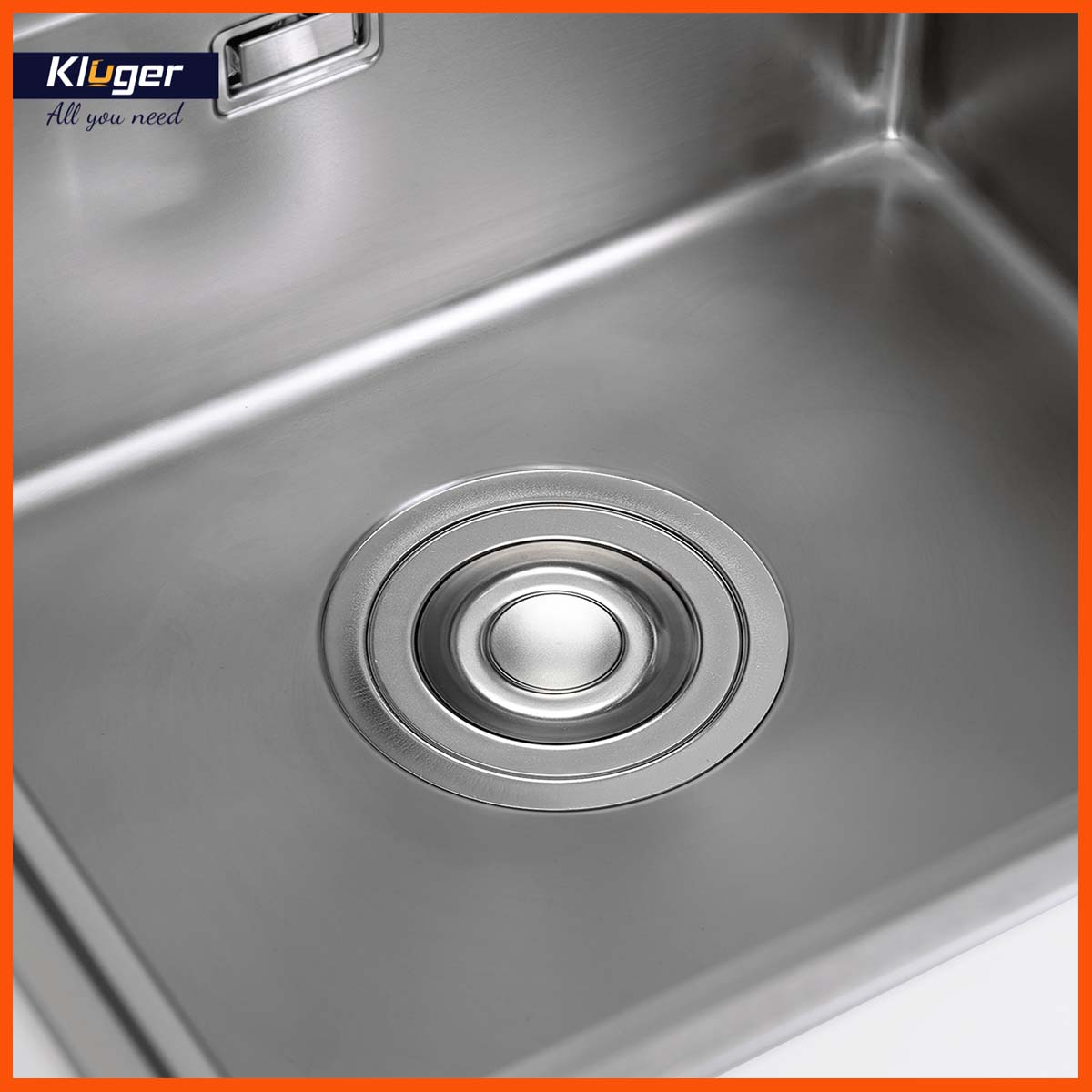 Bát rác 4 lớp và siphon chống mùi đi kèm chậu Kluger KW8211S – S84