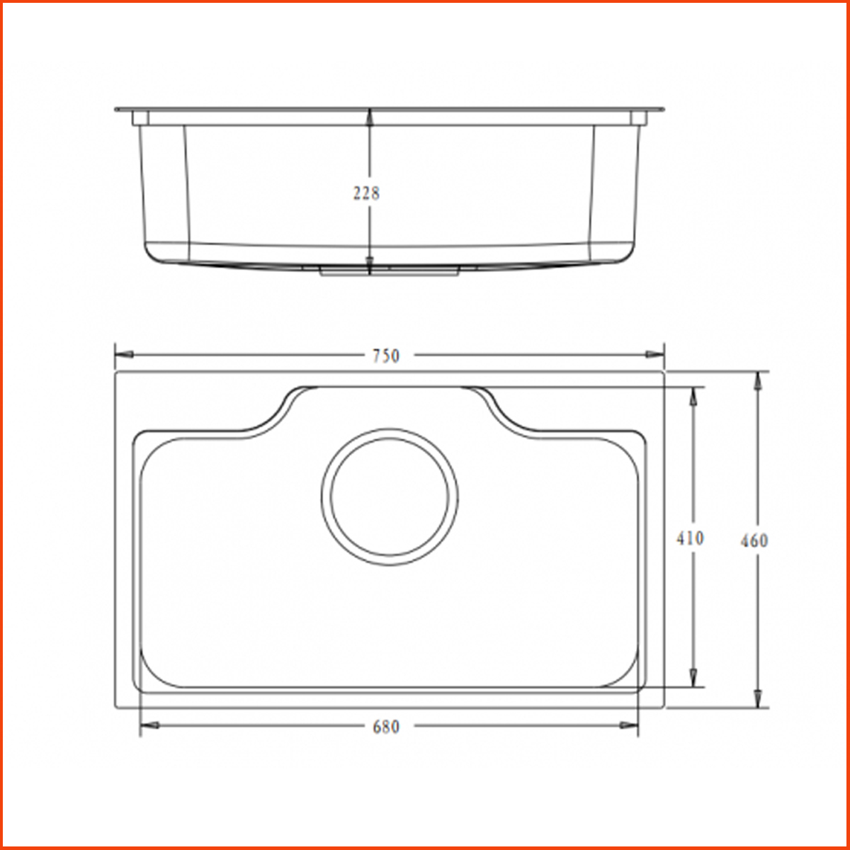 Phụ kiện đi kèm chậu rửa bát Kepper KP-CR08-7546BL như siphon, thớt, rổ úp bát