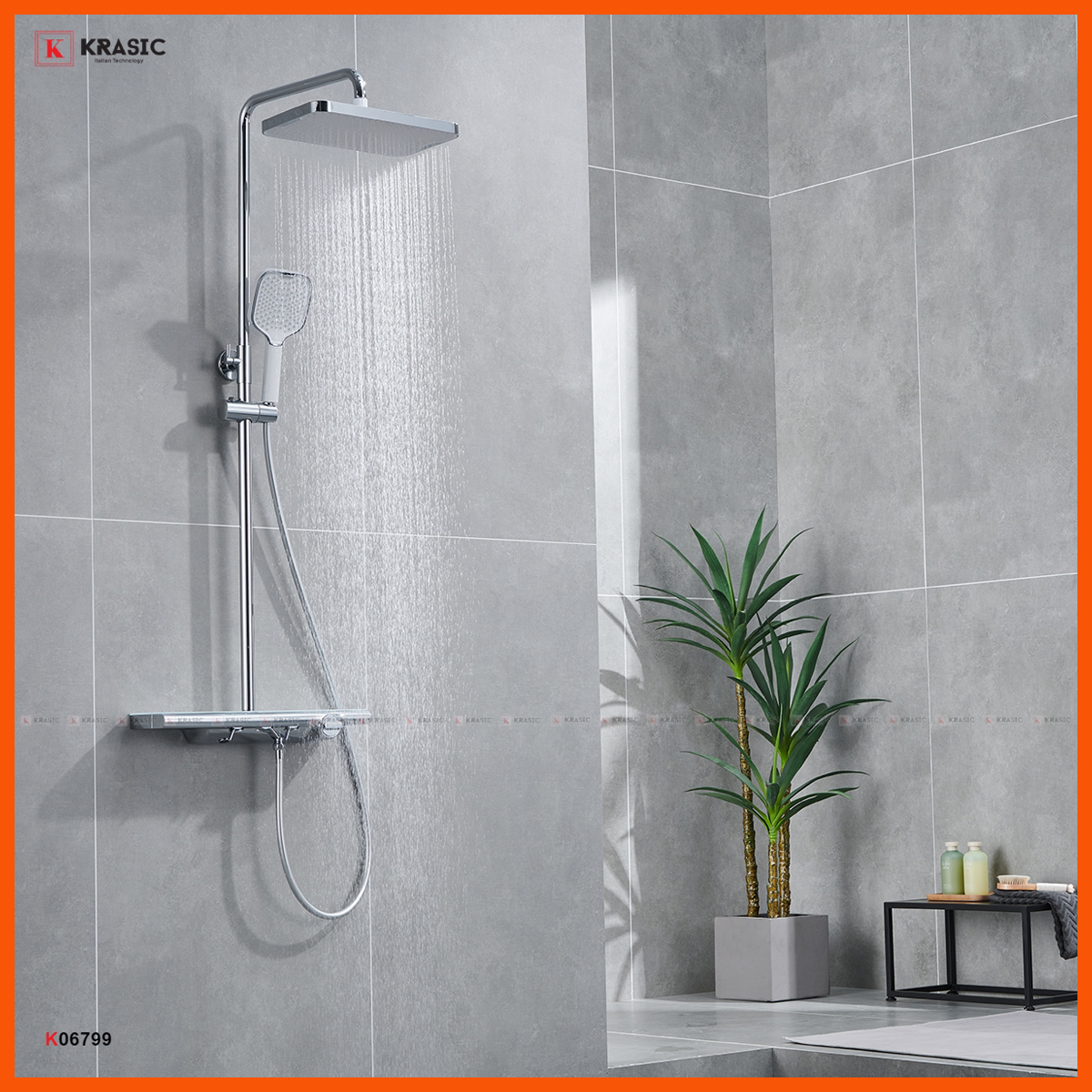 Bát sen 3 chế độ Warm Spa, Active Wave, Comfort Wave của KRASIC K06799