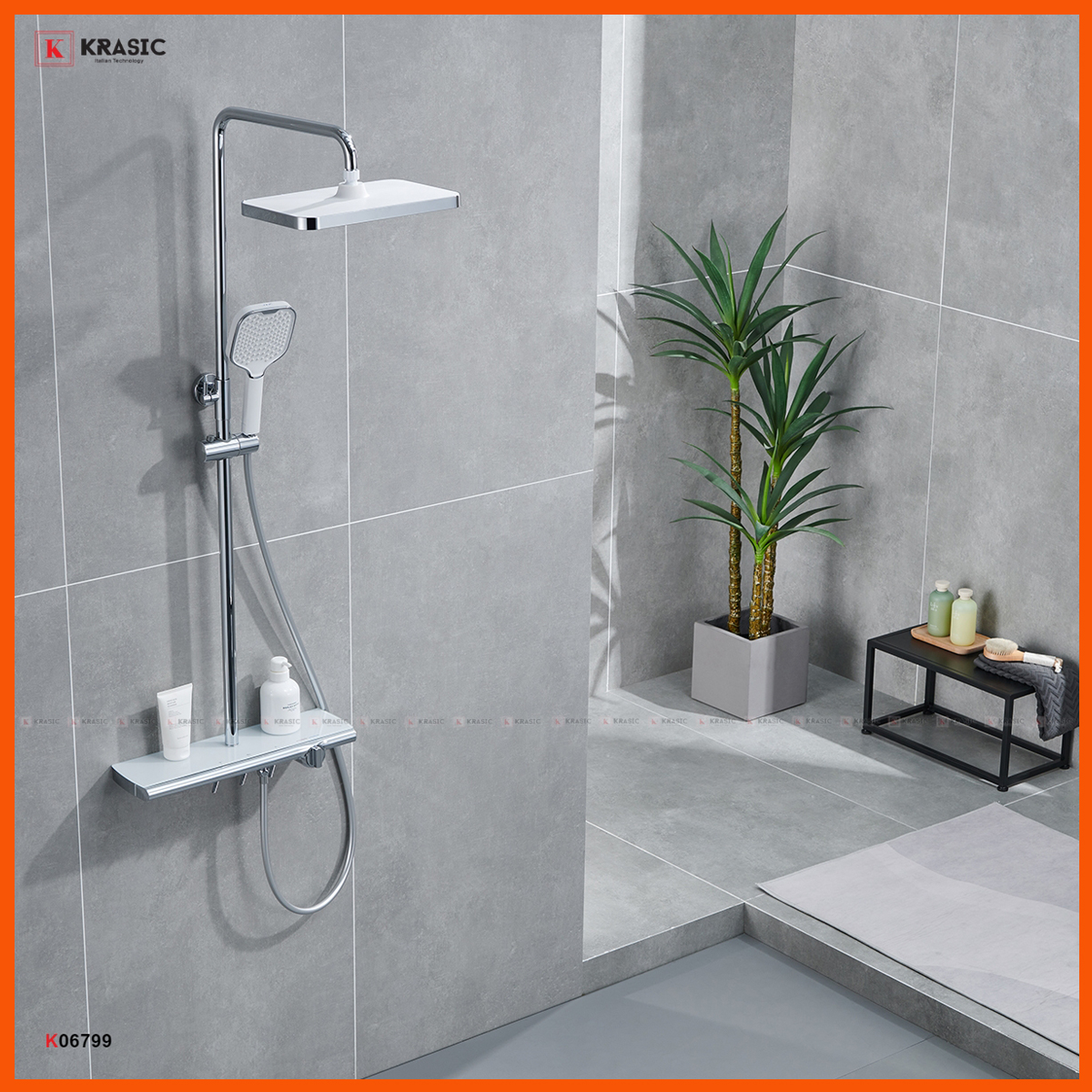 Sen cây KRASIC K06799 chính hãng, thiết kế tắm đứng nóng lạnh cao cấp