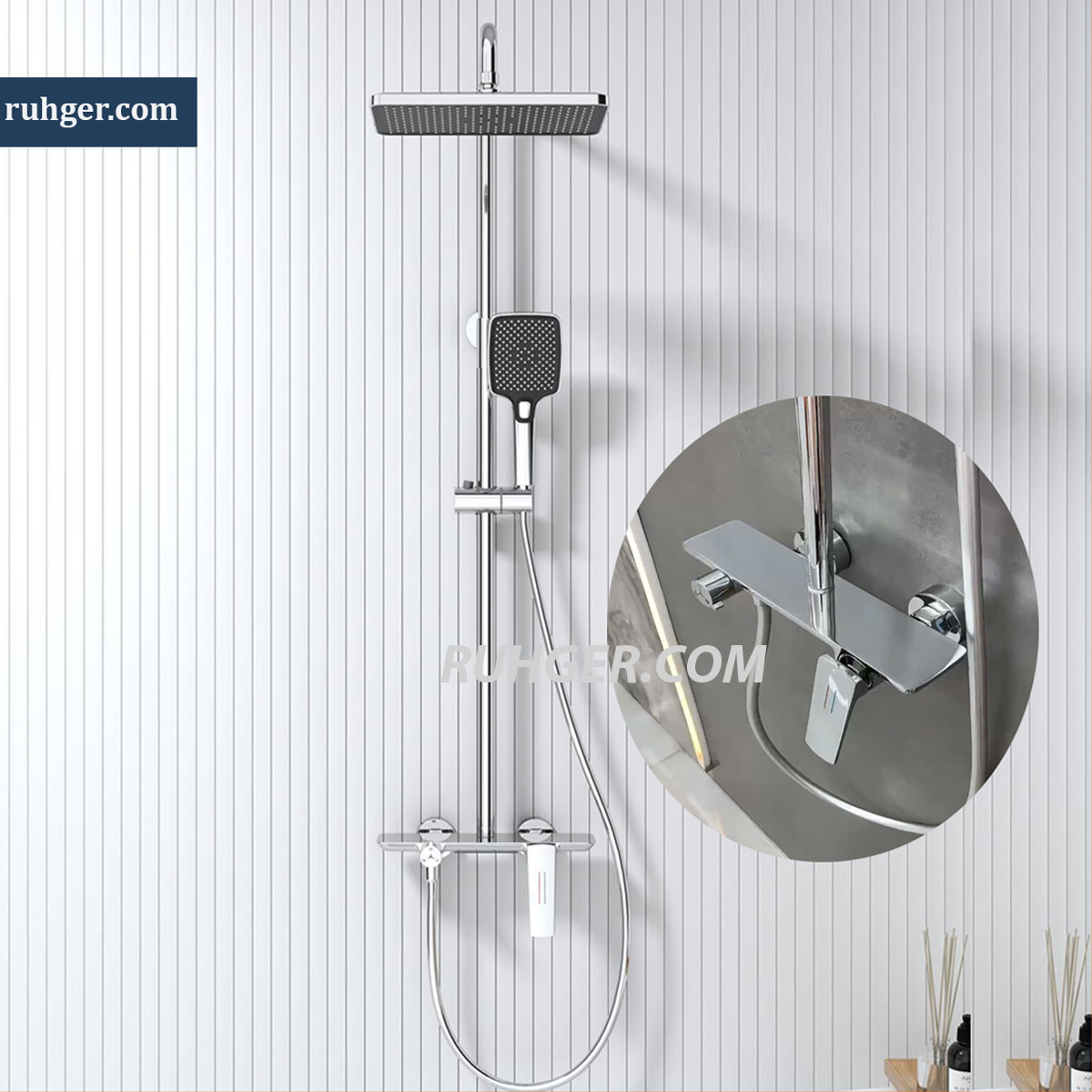 Sen tắm đứng cao cấp, chất liệu đồng HPP, mạ 4 lớp chống oxy hóa