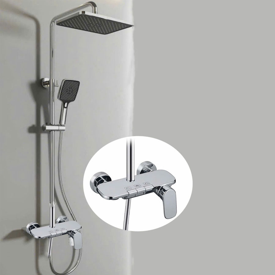 Vòi sen cây Ruhgerlux 3006 – Chất liệu đồng mạ Chrome 3 lớp sáng bóng,hiện đại với các chức năng riêng biệt dễ dàng sử dụng