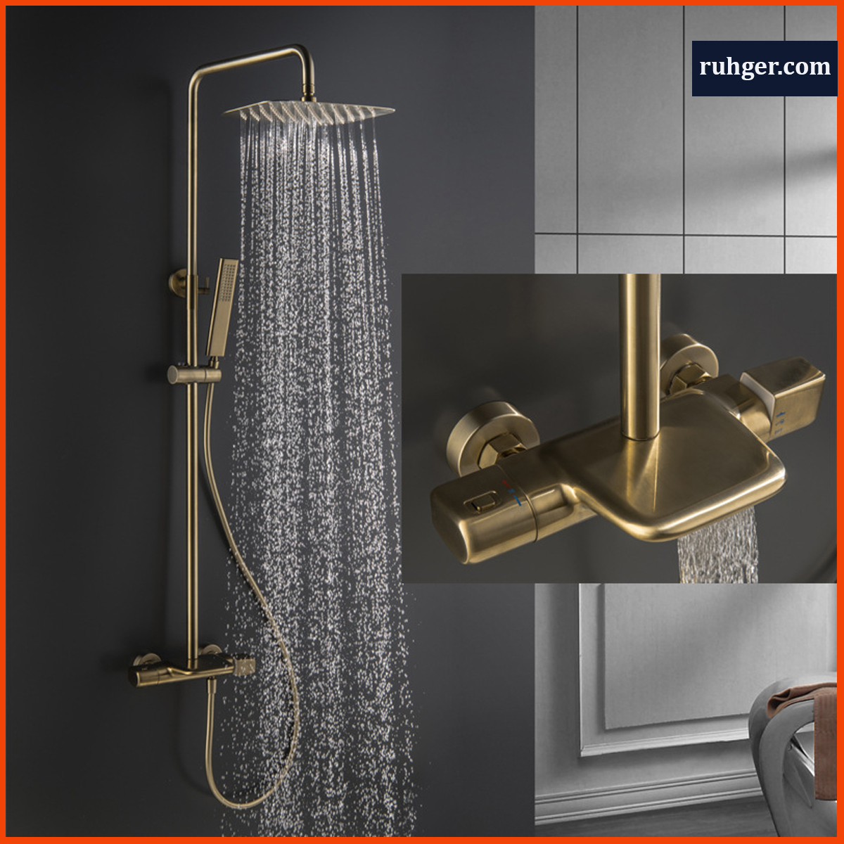 Tay gạt điều chỉnh nhiệt độ và lưu lượng nước của sen KB4920