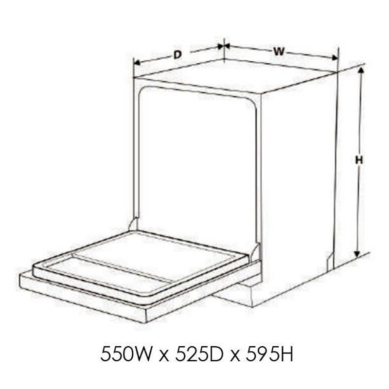 Thông Số Kỹ Thuật Máy rửa bát Eurogold EUW60TL10B