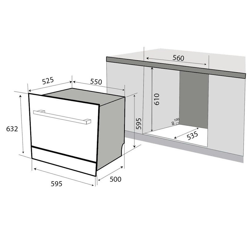 Thông Số Kỹ Thuật Máy Rửa Bát KAFF KF-BISMS8 Plus