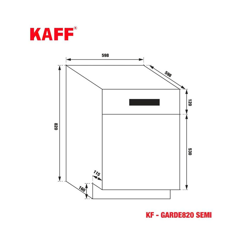 Thông Số Kỹ Thuật Máy Rửa Bát KAFF KF-GARDE820 SEMI