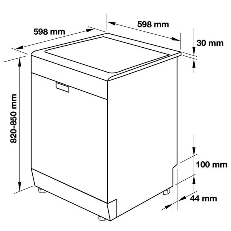 Thông Số Kỹ Thuật Máy rửa bát Eurosun SMS80EU16E