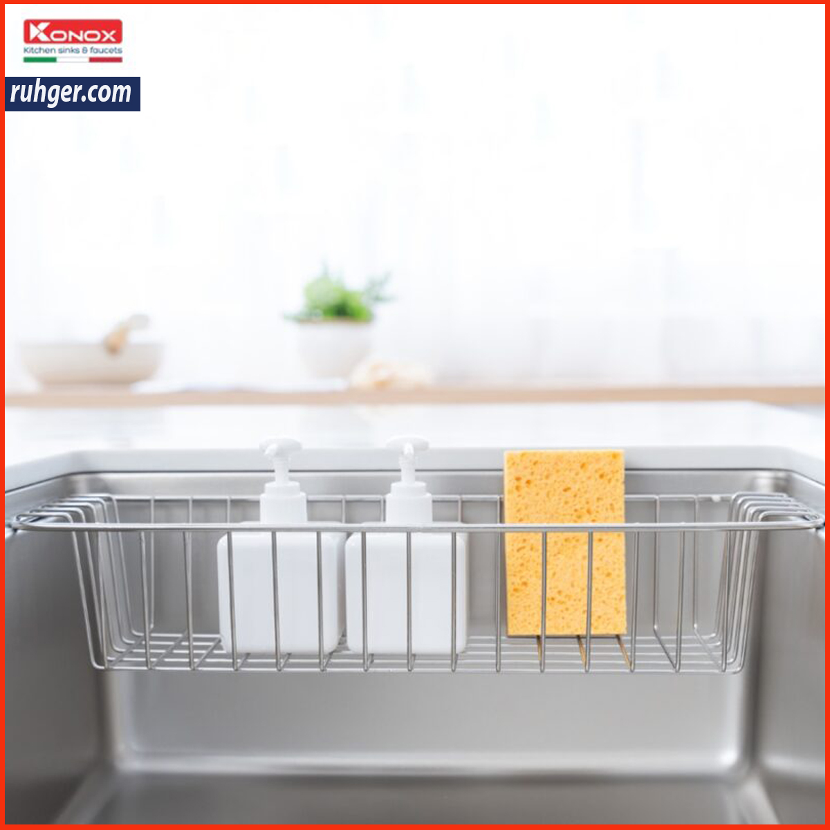 Thớt đa năng, rổ úp bát giúp tối ưu không gian bếp khi sử dụng chậu rửa TARI 7648SR