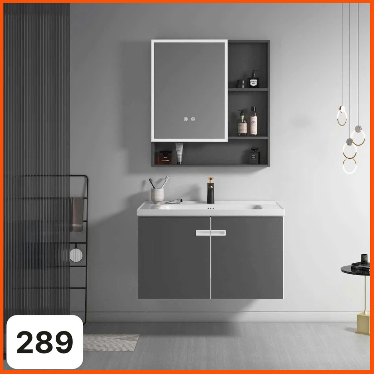 Tủ Chậu Rửa Mặt 289 Có Tủ – Chất Liệu Nhôm Bền, Chống Thấm Tốt