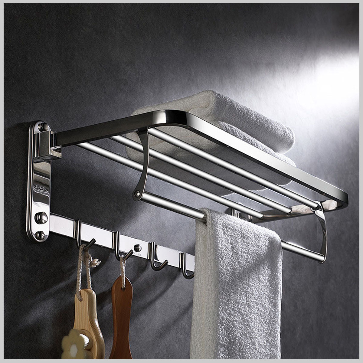 Vắt khăn inox 304 TD56 bền bỉ, chống gỉ, giúp sắp xếp gọn gàng