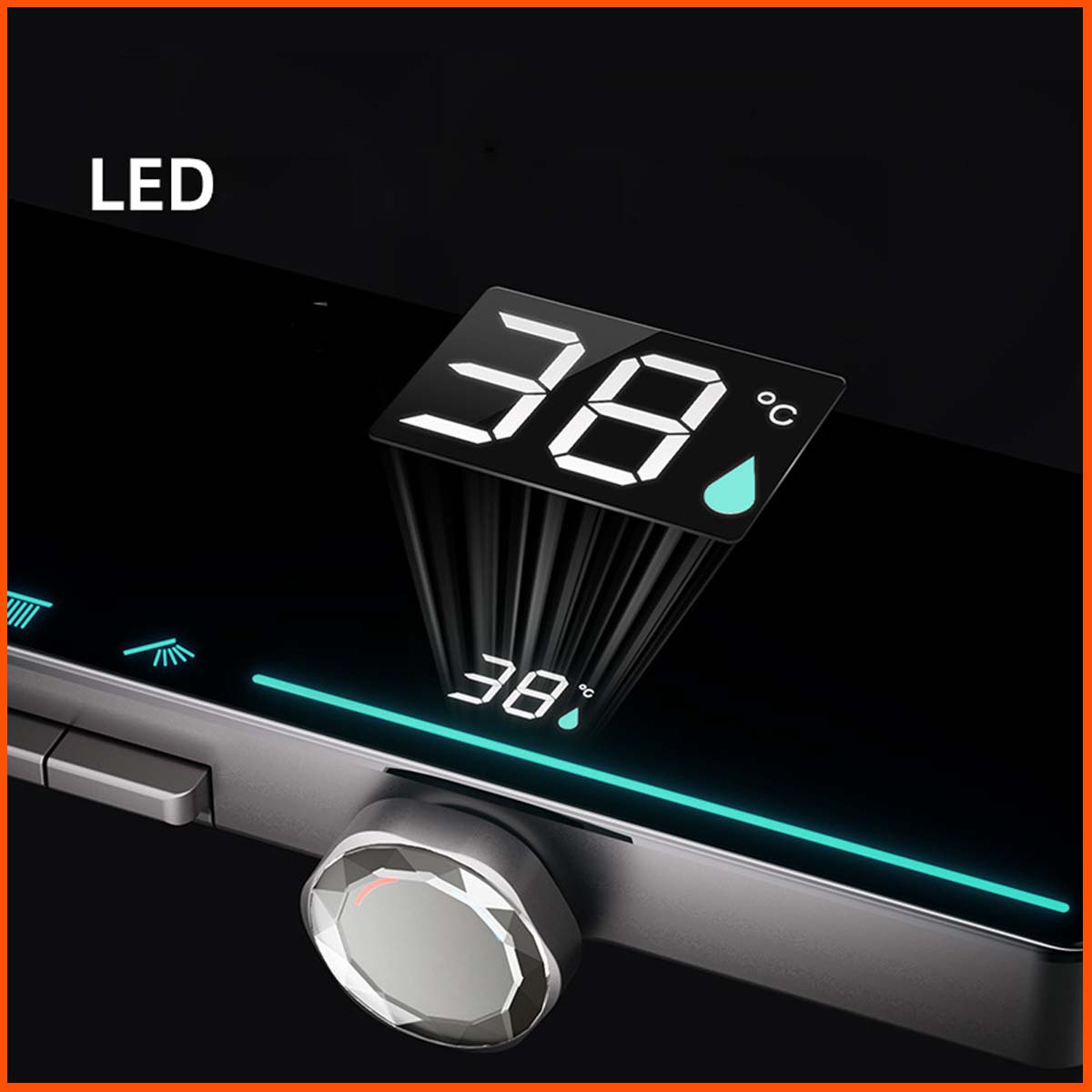 Vòi sen nóng lạnh S709 tích hợp màn hình LED hiển thị nhiệt độ