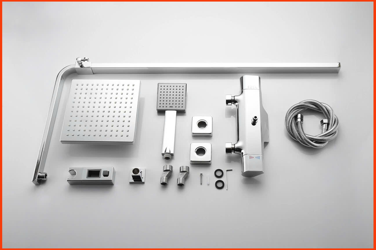 Bộ vòi sen nóng lạnh K06724 đi kèm đầy đủ phụ kiện lắp đặt chính hãng, đồng bộ và tiện lợi cho người dùng