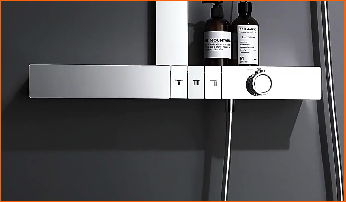 Bộ Vòi Sen Tắm Nhiệt Độ RGL 1015  Bề mặt mạ crom kim cương chống bám bẩn